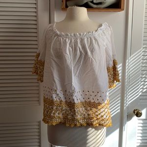 Maurices White and Gold Blouse